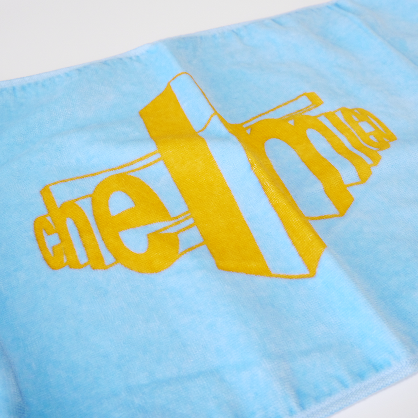 Logo towel Light blue × Orange